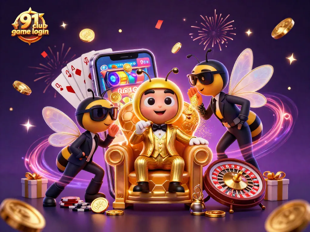 Engage with exciting features in the 91 club game login illustration showcasing vibrant casino elements.