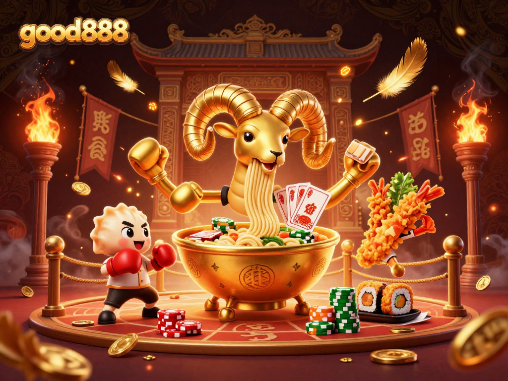 Experience the thrill of good888 with dynamic characters in a vibrant casino scene.